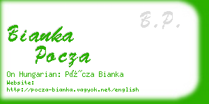 bianka pocza business card